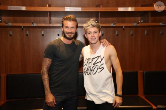 Niall Horan et David Beckham prennent la pose.