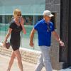 Antonio Banderas et sa femme Melanie Griffith fêtent leur anniversaire à Marbella, le 9 août 2013. Antonio a fêté ses 53 ans et Melanie son 56e anniversaire. Le couple s'est rendu dans une bijouterie et Antonio en est ressorti avec un cadeau.