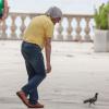 Bernie Ecclestone à la chasse au pigeon à Dubrovnik en Croatie, le 10 août 2013