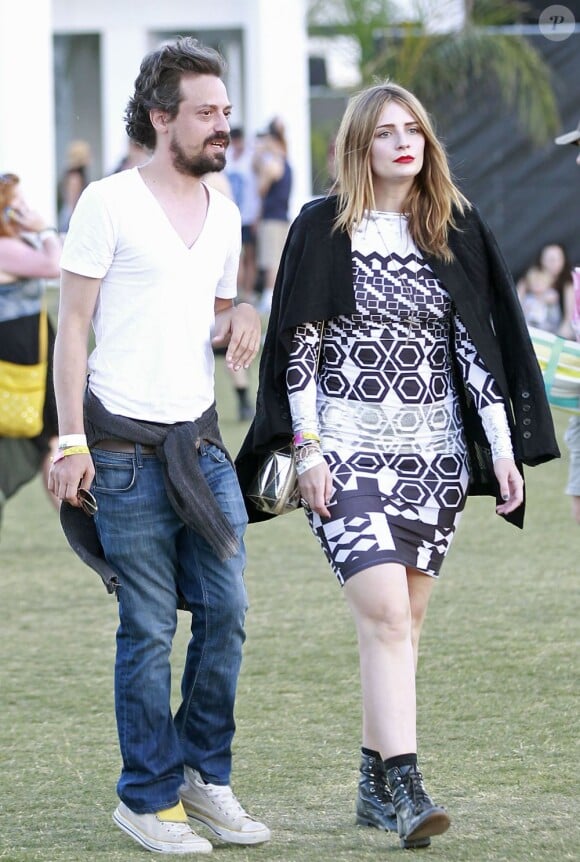 Mischa Barton et Sebastian Knapp au festival Coachella, le 19 avril 2013