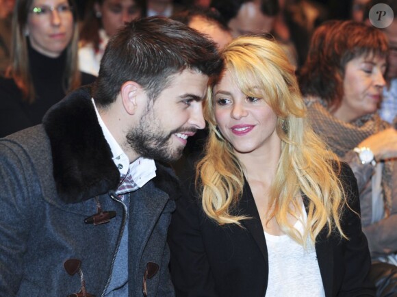 Shakira et Gerard Piqué à Barcelone, le 17 novembre 2011.