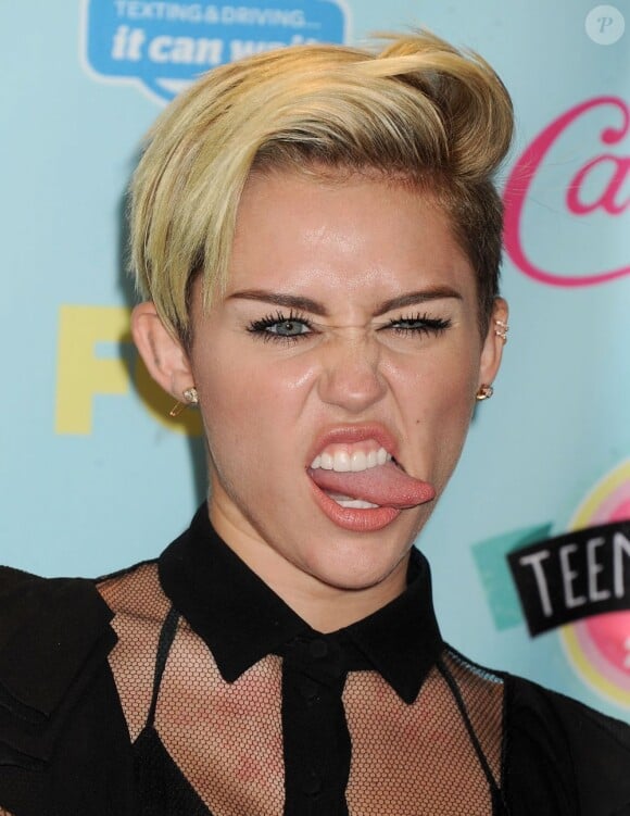 Miley Cyrus lors de la cérémonie des Teen Choice Awards 2013 à Los Angeles. Le 11 août 2013.