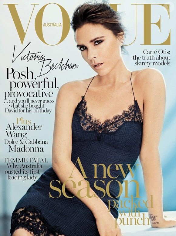 Victoria Beckham en couverture du magazine Vogue Australia de septembre 2013. Photo par Boo George.