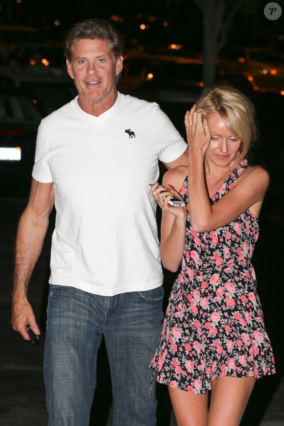 EXCLUSIVE - David Hasselhoff et sa petite amie Hayley Roberts à Los Angeles le 3 juillet 2013.