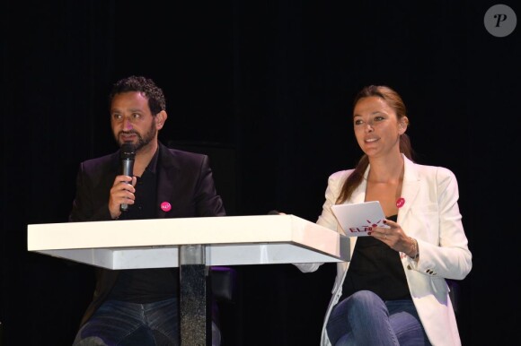 Cyril Hanouna et Sandrine Quétier à Paris le 7 juin 2013.