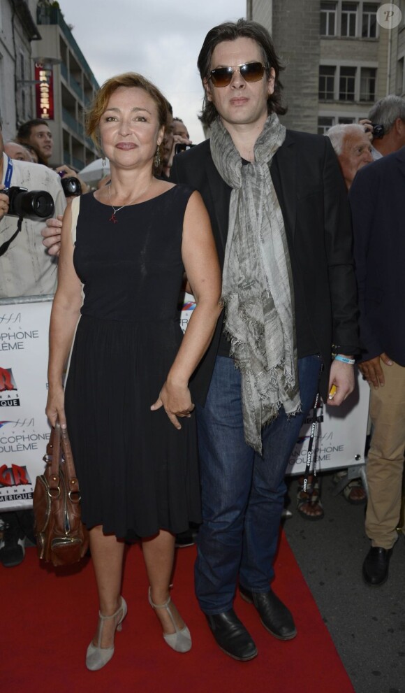 Catherine Frot et Benjamin Biolay lors de l'ouverture du 6ème Festival du Film Francophone d'Angoulême le 23 Août 2013.