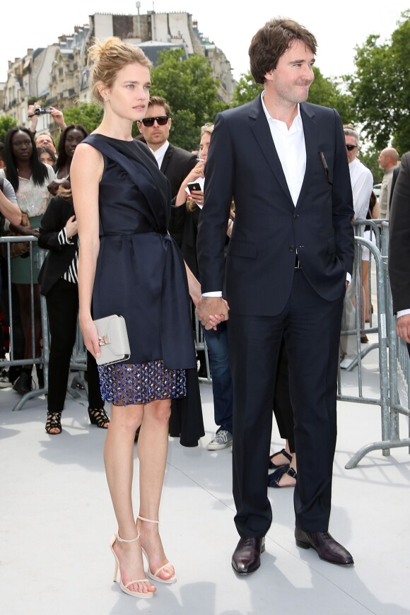 Natalia Vodianova (habillee en Dior) et Antoine Arnault - Arrivees des people au defile de mode Haute-Couture Automne-Hiver 2013/2014 a l'hotel des Invalides a Paris.