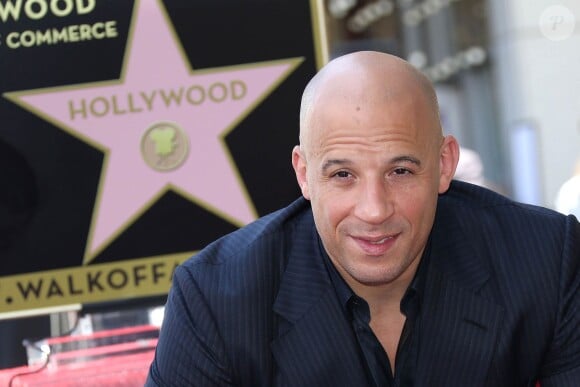 Vin Diesel reçoit son étoile sur le Walk of Fame, à Los Angeles, le 26 août 2013.