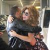 Lady Gaga vient d'atterrir à l'aéroport d'Heathrow de Londres, le 27 août 2013.