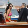 Sandra Bullock et George Clooney arrivent officiellement au 70e festival du film de Venise, le 28 août 2013.