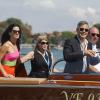 Sandra Bullock et George Clooney arrivent au 70e festival du film de Venise, le 28 août 2013.