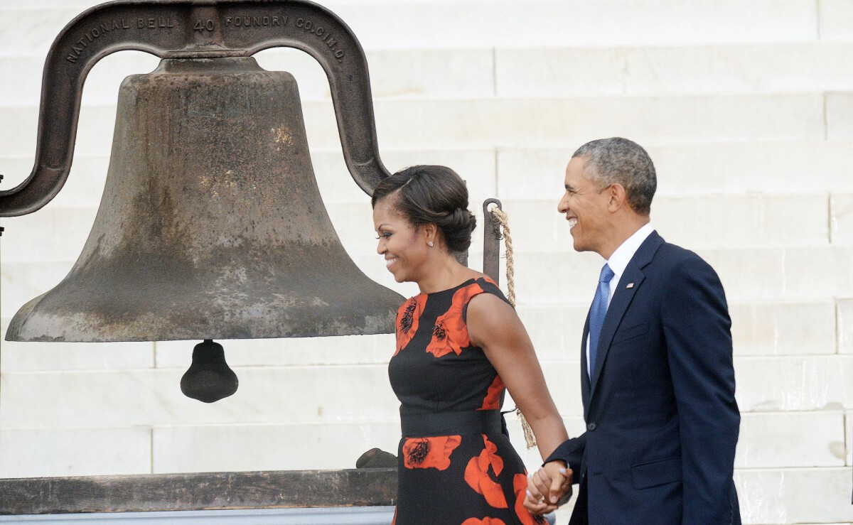 Photo : Le président américain Barack Obama et son épouse Michelle lors ...