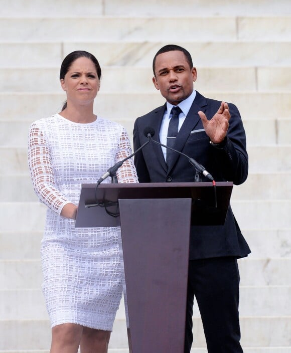 Soledad O'Brien et Hill Harper lors de la commémoration du 50e anniversaire de la marche de Washington au sein de la capitale des Etats-Unis le 28 août 2013