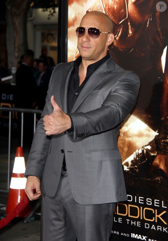 Vin Diesel à la première du film "Riddick" à Westwood, le 28 août 2013.