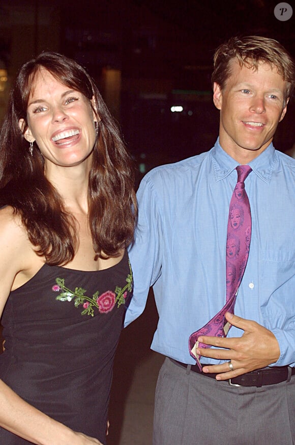 Alexandra Paul et son mari en juin 2002.