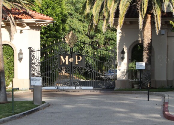 L'entrée de la maison de Khloé Kardashian et Lamar Odom dans le quartier de Tarzana à Los Angeles. Le 28 août 2013.