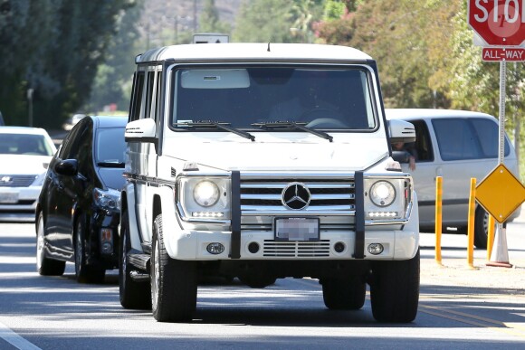 Lamar Odom, surpris au volant de son 4x4 Mercedes-Benz à Los Angeles, 28 août 2013.