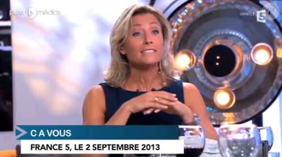 Anne-Sophie Lapix à "C à vous" le 2 septembre 2013.