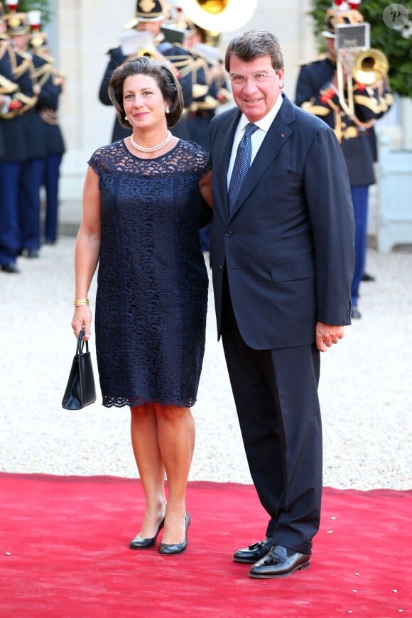 Xavier Darcos et sa femme Laure lors d'un dîner d'Etat à l'Elysée le 3 septembre 2013.