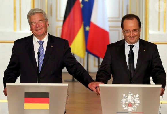 Joachim Gauck, président allemand, et François Hollande à l'Elysée le 3 septembre 2013.