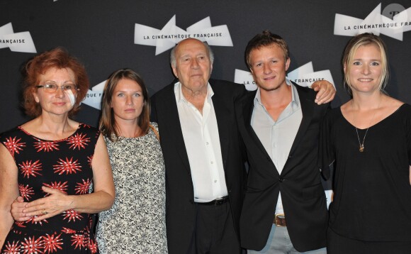 Michel Piccoli avec sa femme Ludivine Clerc et ses enfants Missia et Inord et Natacha Régnier à l'ouverture de la rétrospective Michel Piccoli à la Cinémathèque à Paris le 4 septembre 2013.