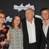 Michel Piccoli avec sa femme Ludivine Clerc et ses enfants Missia et Inord à l'ouverture de la rétrospective Michel Piccoli à la Cinémathèque à Paris le 4 septembre 2013.