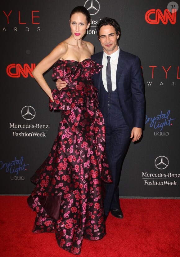 Anna Cleveland et Zac Posen, qui recevra le prix de Créateur de l'Année, assistent à la cérémonie des Style Awards au Lincoln Center. New York, le 4 septembre 2013.