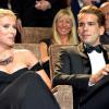 Scarlett Johansson et son petit-ami et fiancé Romain Dauriac lors du 70e Festival du Film de Venise, le 3 septembre 2013.