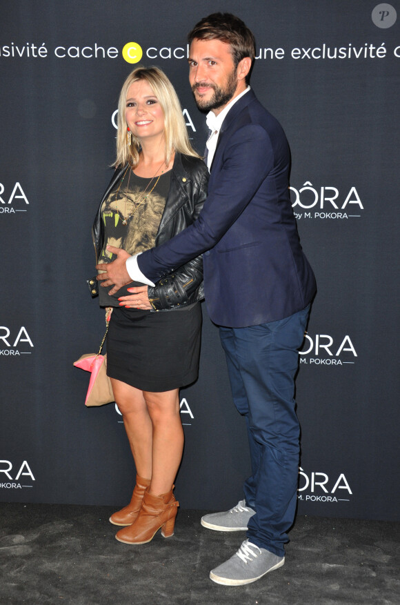 Marie Inbona (enceinte) et son compagnon Alexandre Halimi - Soirée de lancement "OÔRA M. Pokora" au Pavillon Gabriel à Paris, le 5 septembre 2013.