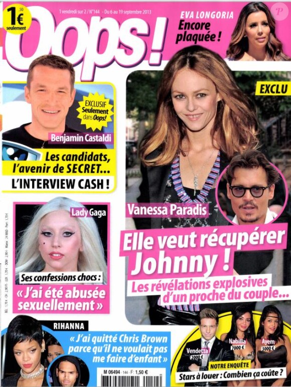 Magazine Oops ! du 6 septembre 2013.