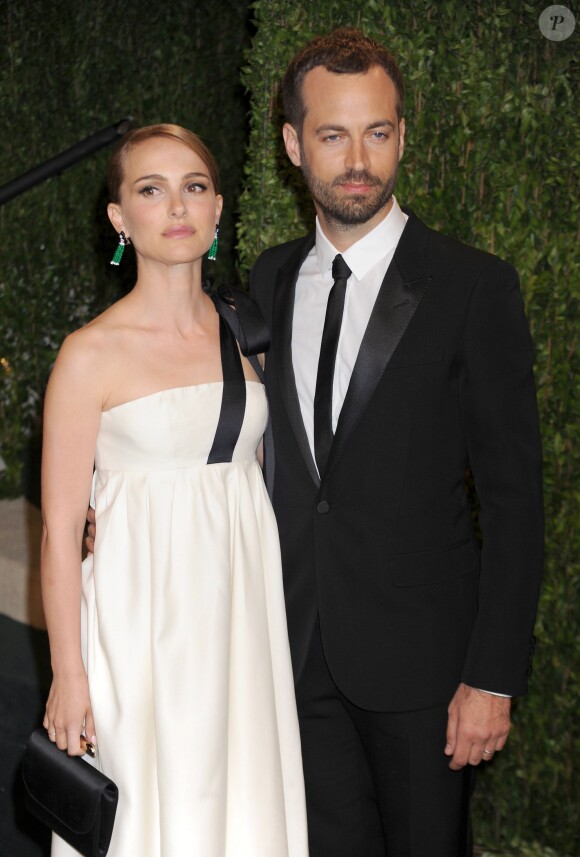 Benjamin Millepied et Natalie Portman à la Vanity Fair Oscar Party 2013.