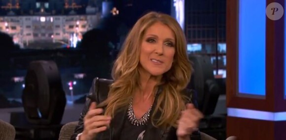 Céline Dion invitée sur le plateau du Jimmy Kimmel Live, le 6 septembre 2013.