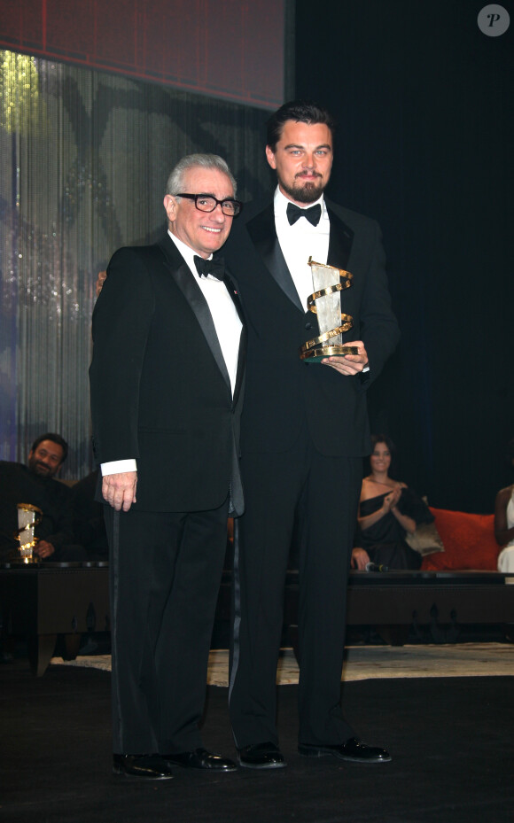 Le réalisateur Martin Scorsese et Leonardo DiCaprio lors de la cérémonie d'ouverture du Festival international du film de Marrakech en 2007