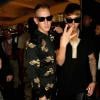 Le chanteur Justin Bieber et Jeremy Scott au défilé de mode Y-3, lors de la Fashion Week de New York, le 7 septembre 2013.