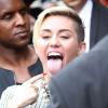 Miley Cyrus s'est rendue dans les studios de la radio NRJ à Paris. Le 9 septembre 2013.