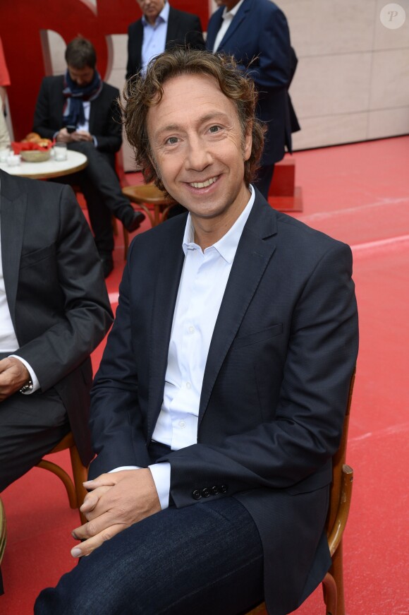 Stéphane Bern lors de la conférence de presse de rentrée de RTL le 10 septembre 2013, à Paris
