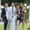 Lily Allen et son mari Sam Cooper assistent au mariage du rappeur Stephen Paul Manderson alias Professor Green et Millie Mackintosh dans le Somerset, le 10 septembre 2013.