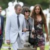 Lily Allen et son mari Sam Cooper au mariage du rappeur Stephen Paul Manderson alias Professor Green et Millie Mackintosh dans le Somerset, le 10 septembre 2013.