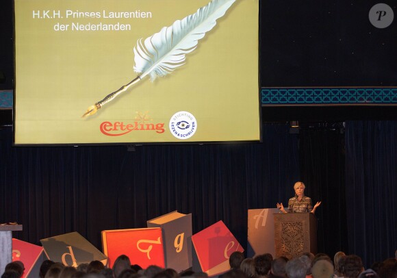 La princesse Laurentien des Pays-Bas clôturant le lancement de la 9e semaine de l'alphabétisation, au parc d'attractions Efteling à Kaatsheuvel le 9 septembre 2013.