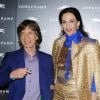 Mick Jagger et sa compagne L'Wren Scott assistent à l'inauguration de la nouvelle boutique Longchamp sur Regent Street. Londres, le 14 septembre 2013.