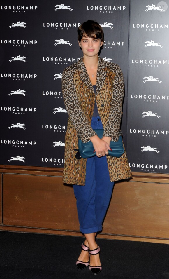 Pixie Geldof assiste à l'inauguration de la nouvelle boutique Longchamp sur Regent Street. Londres, le 14 septembre 2013.