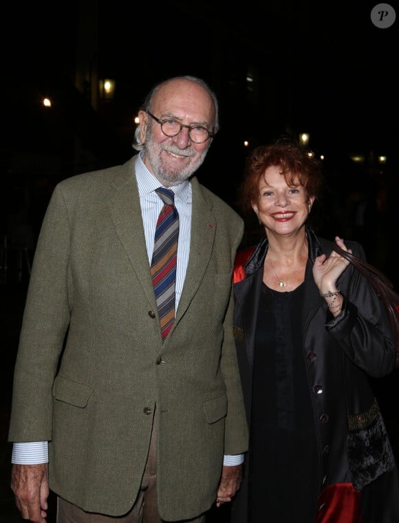 Jean-Pierre Marielle et sa femme Agathe Natanson lors de la générale de la pièce Nina au Théâtre Edouard VII à Paris le 16 septembre 2013.