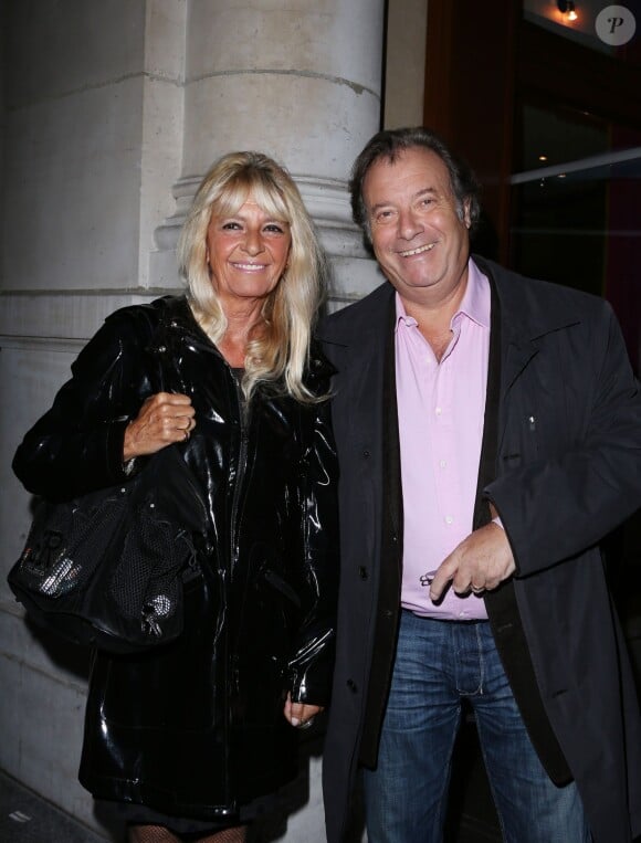 Daniel Russo et son epouse Lucie lors de la générale de la pièce Nina au Théâtre Edouard VII à Paris le 16 septembre 2013.