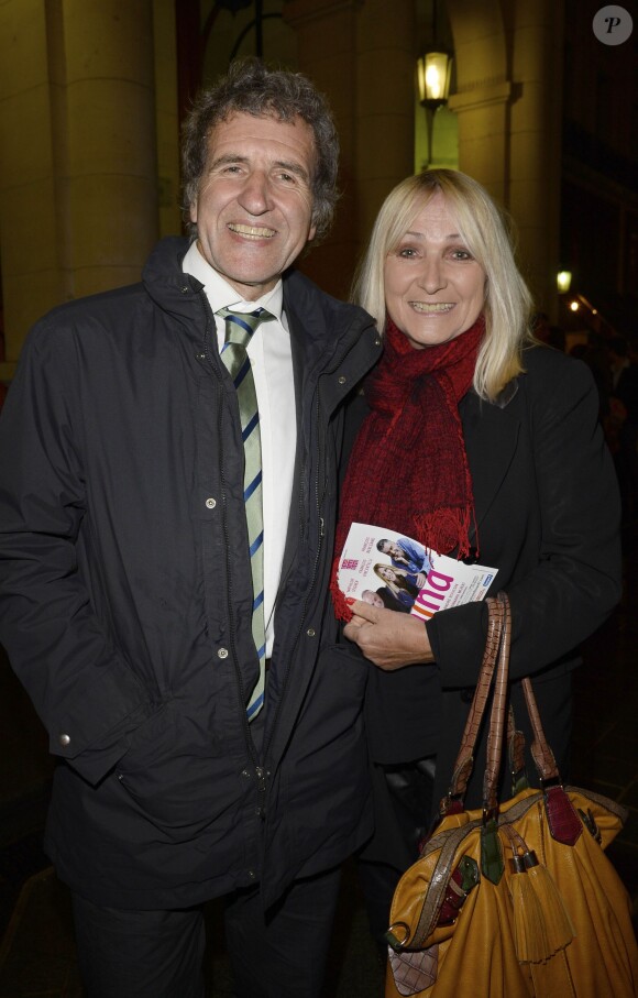 Gerard Clerc et sa femme Julie Clerc lors de la générale de la pièce Nina au Théâtre Edouard VII à Paris le 16 septembre 2013.