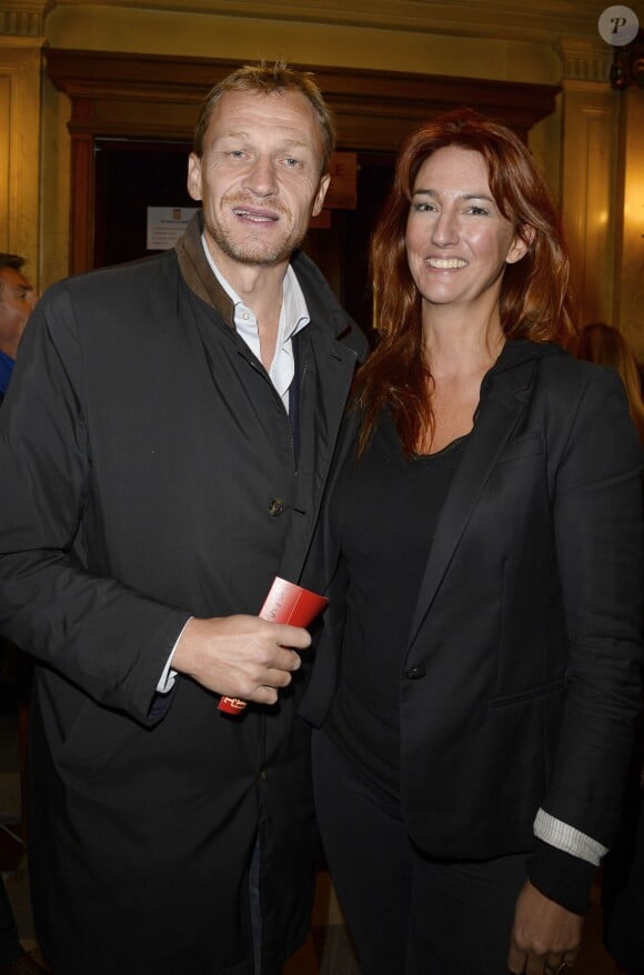 Nicolas Altmayer et sa femme lors de la générale de la pièce Nina au Théâtre Edouard VII à Paris le 16 septembre 2013.