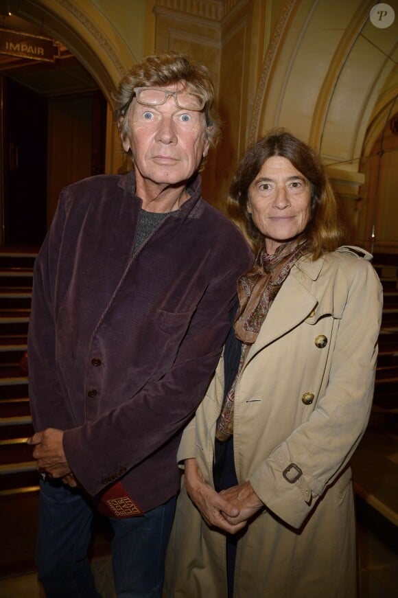 Etienne Chatiliez et sa femme lors de la générale de la pièce Nina au Théâtre Edouard VII à Paris le 16 septembre 2013.