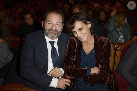 Ines de la Fressange et son compagnon Denis Olivennes - Generale de la piece "Nina" au theatre Edouard VII a Paris, le 16 septembre 2013.16/09/2013 - Paris