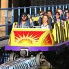 Exclusif - Aaron Paul et sa femme Lauren Parsekian s'amusent à Disneyland. Le 17 septembre 2013 en Californie.