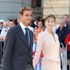 Pierre Casiraghi et Beatrice Borromeo au magnifique mariage du prince Felix de Luxembourg et la princesse Claire en la basilique Sainte Marie-Madeleine de Saint-Maximin-La-Sainte-Baume, le 21 septembre 2013.