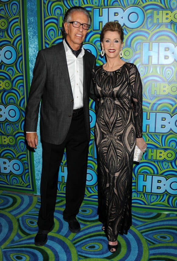 Jane Fonda et Richard Perry à la soirée HBO organisée après les Emmy Awards au Pacific Design Center à Los Angeles, le 22 septembre 2013.